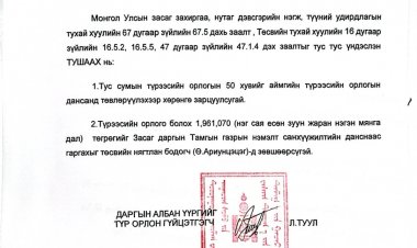 Хөрөнгө зарцуулах тухай А/16