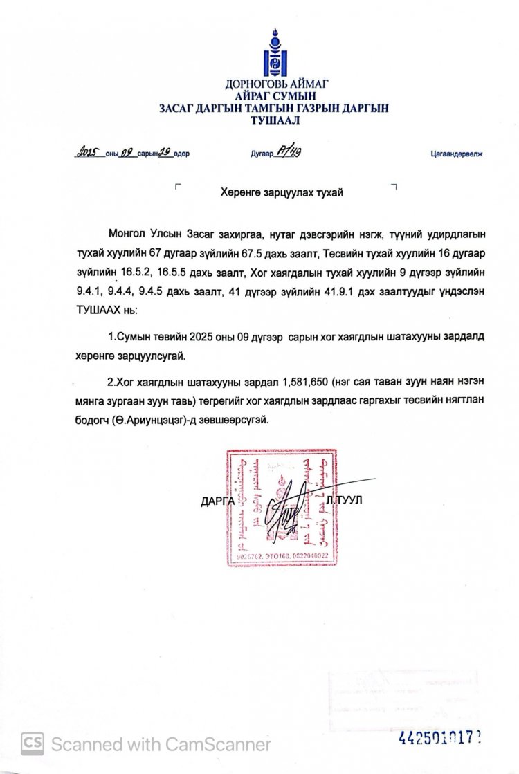 Хөрөнгө зарцуулах тухай А/49