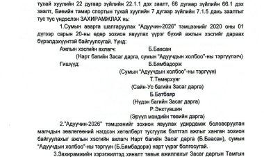 Ажлын хэсэг байгуулах тухай А/07