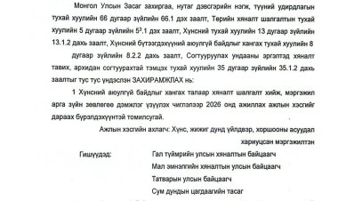 Хяналт шалгалт хийх ажлын хэсэг байгуулах тухай А/21