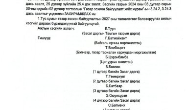 Ажлын хэсэг байгуулах тухай А/27