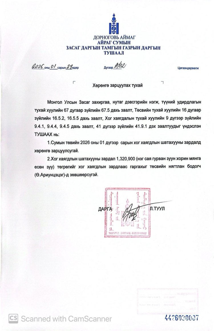 Хөрөнгө зарцуулах тухай А/02