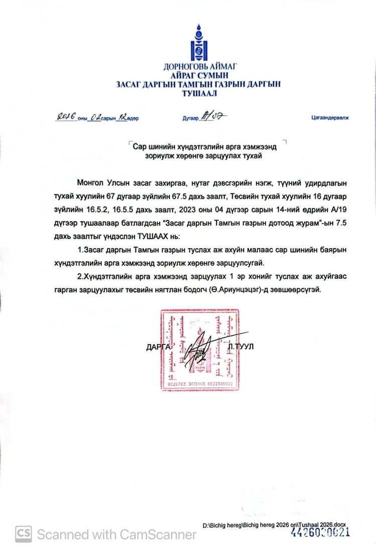 Сар шининй хүндэтгэлийн арга хэмжээнд зориулж хөрөнгө зарцуулах тухай А/07