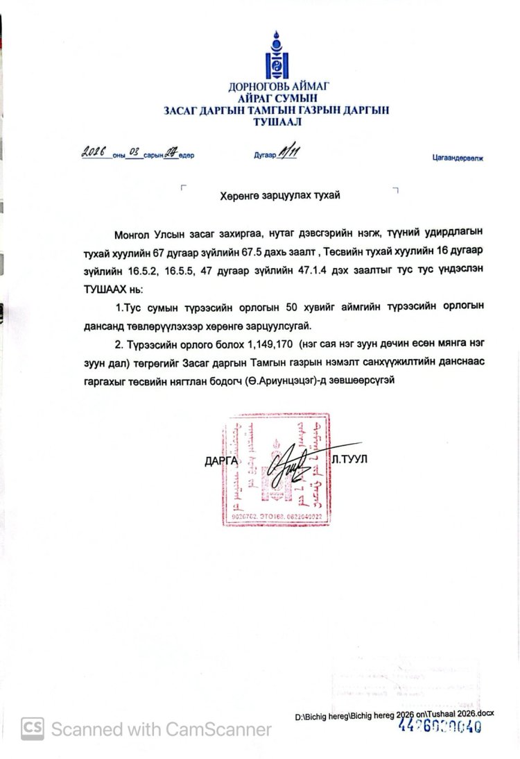 Хөрөнгө зарцуулах тухай А/11